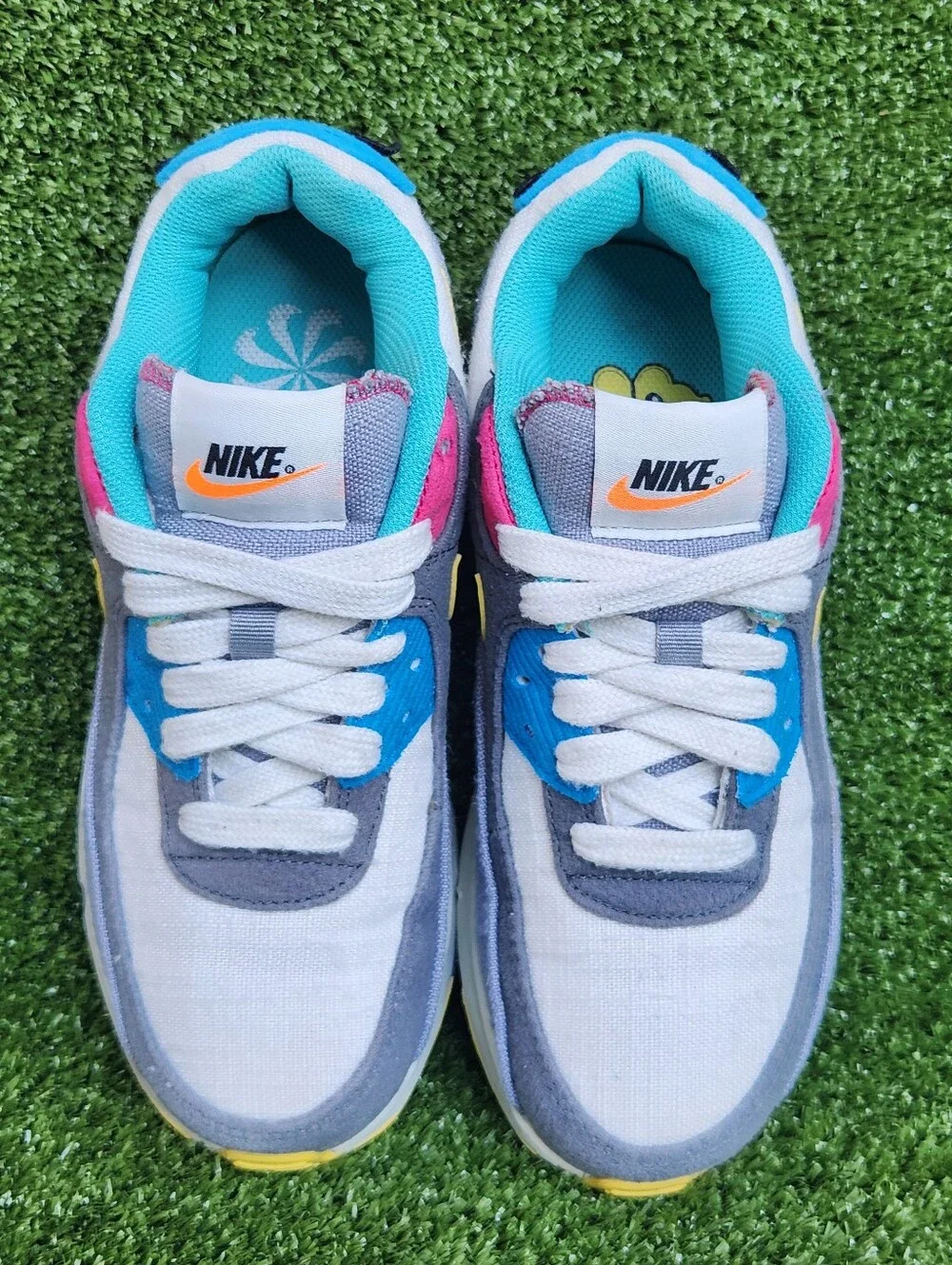 Nike Air Max 90 Sprung Cartepillar Leather Shoes Sneakers Size 4 Youth/Big Boys